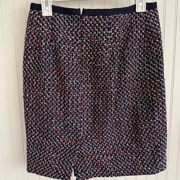 Talbots Tweed Skirt Size 6P Red, White, and Blue - Picture 4 of 4